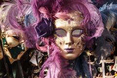 Mask with Purple Feathers